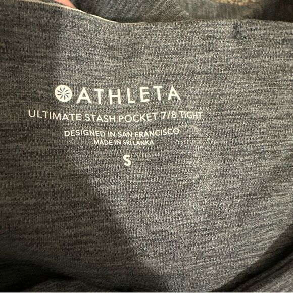 Athleta Grey Ultimate Stash Pocket 7/8 Tight Leggings Size Small Athletic - Picture 8 of 16